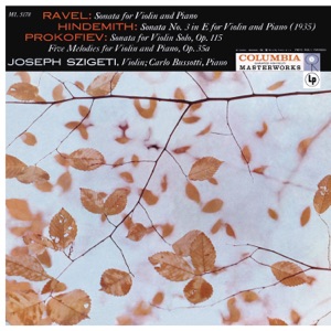 Cover of Ravel: Violin Sonata No. 2, M. 77 - Hindemith: Sonata for Violin and Piano in E Major - Prokofiev: Violin Sonata, Op. 115 & 5 Melodies, Op. 35bis